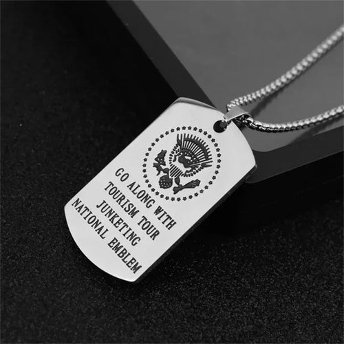 Fashion Military Style Four Row Letter Double Card Military Brand